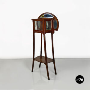 Vetrina etagere in legno e vetro, fine 1800-inizio 1900 ca.