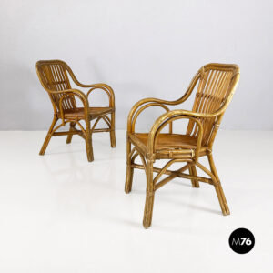 Poltrone in rattan, 1960 ca.
