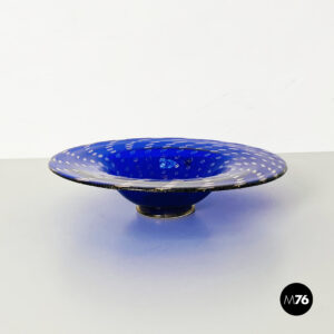 Centrotavola in vetro di Murano blu,  1960 ca.