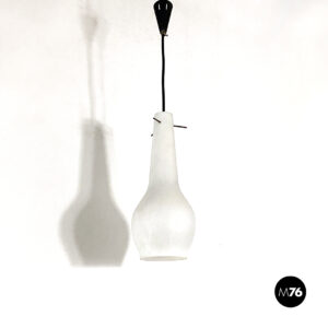 Lampadario in vetro opalino,  1960 ca.