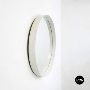 Specchio da parete in plastica bianca, 1980 ca.