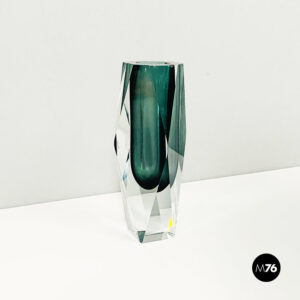 Vaso in vetro di Murano verde scuro, 1970 ca.