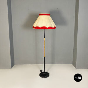 Lampada da terra con paralume in tessuto,  1940 ca.