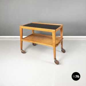 Carrello in legno a due piani, 1960 ca.