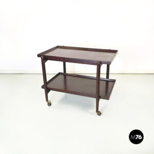 Carrello in legno scuro, 1960 ca.