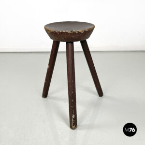 Sgabello in legno marrone, 1920 ca.