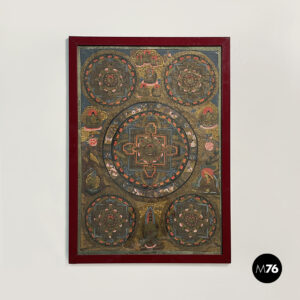Quadro batik con soggetti indiani, 1900-1990 ca.