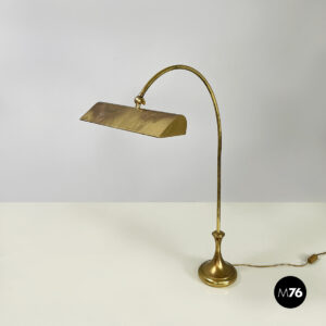 Lampada da tavolo orientabile in ottone, 1920 ca.