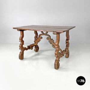 Tavolo da pranzo fratino in legno, 1700 ca.