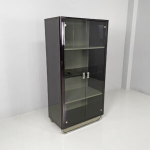 Armadio in legno laccato nero, 1970 ca.