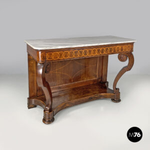Consolle in legno e marmo, 1840 ca.