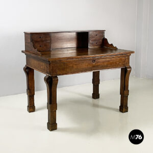Scrivania in legno, metà 1800 ca.