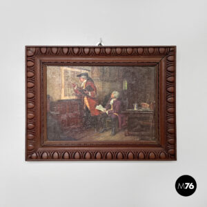 Quadro con cornice in legno, 1960 ca.