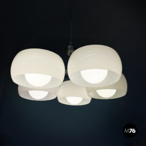 Lampadario Pentaclinio di Vico Magistretti per Artemide, 1970 ca.