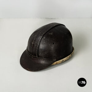 Caschetto da minatore in pelle, fine 1800 – inizio 1900 ca.