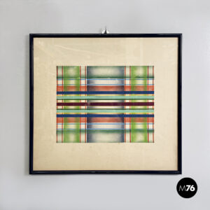 Quadro geometrico su carta,  1990 ca.