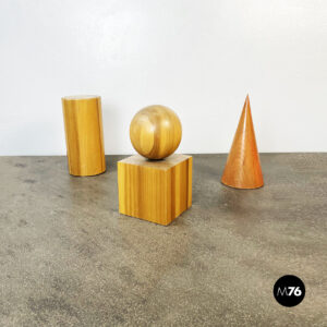 Sculture geometriche in legno, 1970 ca.
