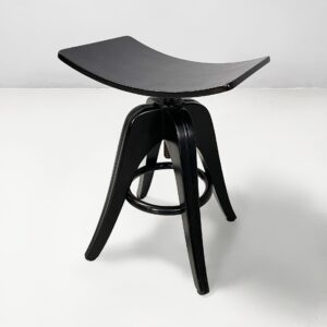 Sgabello in legno nero, inizio 1900 ca.