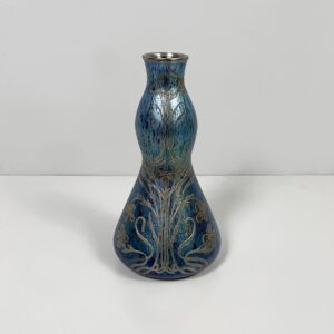 Vaso in vetro e placcato argento, 1930 ca.