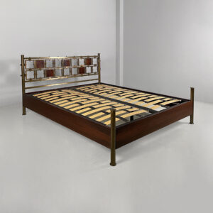 Letto matrimoniale di Osvaldo Borsani e Arnaldo Pomodoro per Atelier Borsani Varedo, 1950 ca.