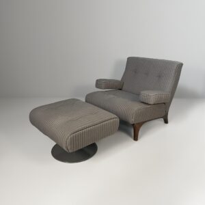 Poltrona e pouf di Eugenio Gerli per Tecno, 1960 ca.